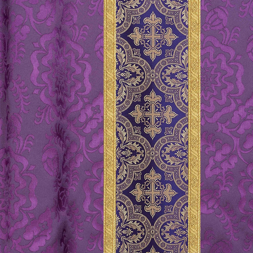 Lightweight Damask Chasuble with Saxony Brocade - Arte/Grosse