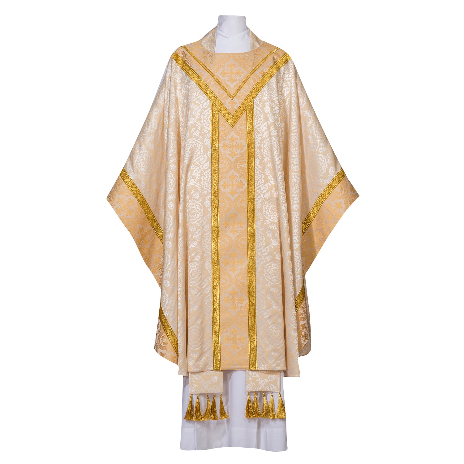 Lightweight Damask Chasuble with Saxony Brocade - Arte/Grosse