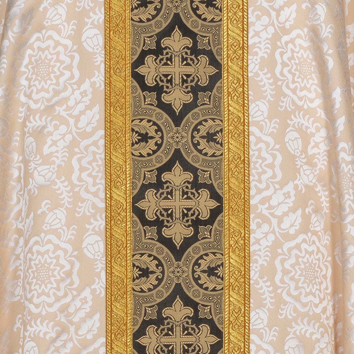 Lightweight Damask Chasuble with Saxony Brocade - Arte/Grosse