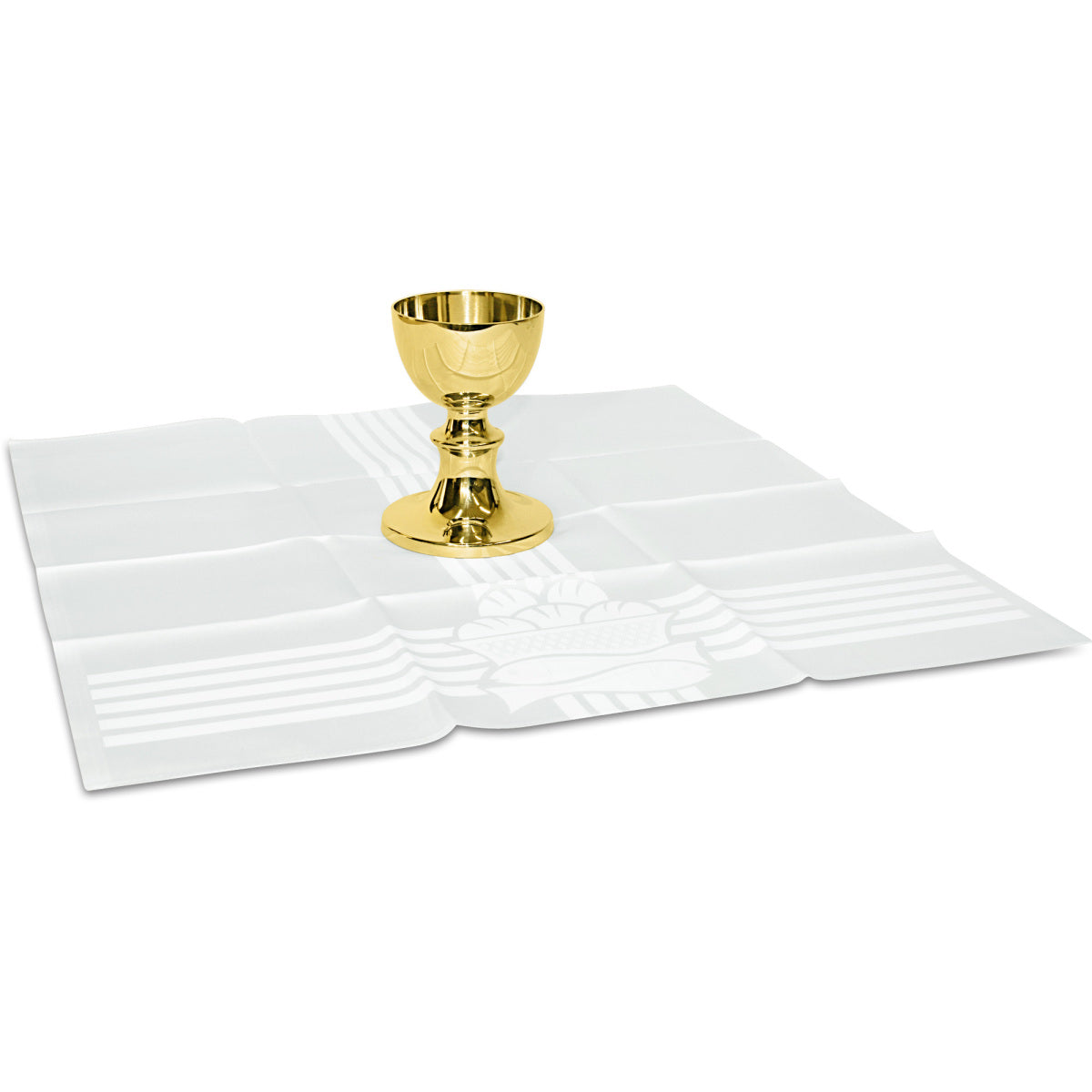 Altar & Communion Linens with Woven Bread and Fish Motif