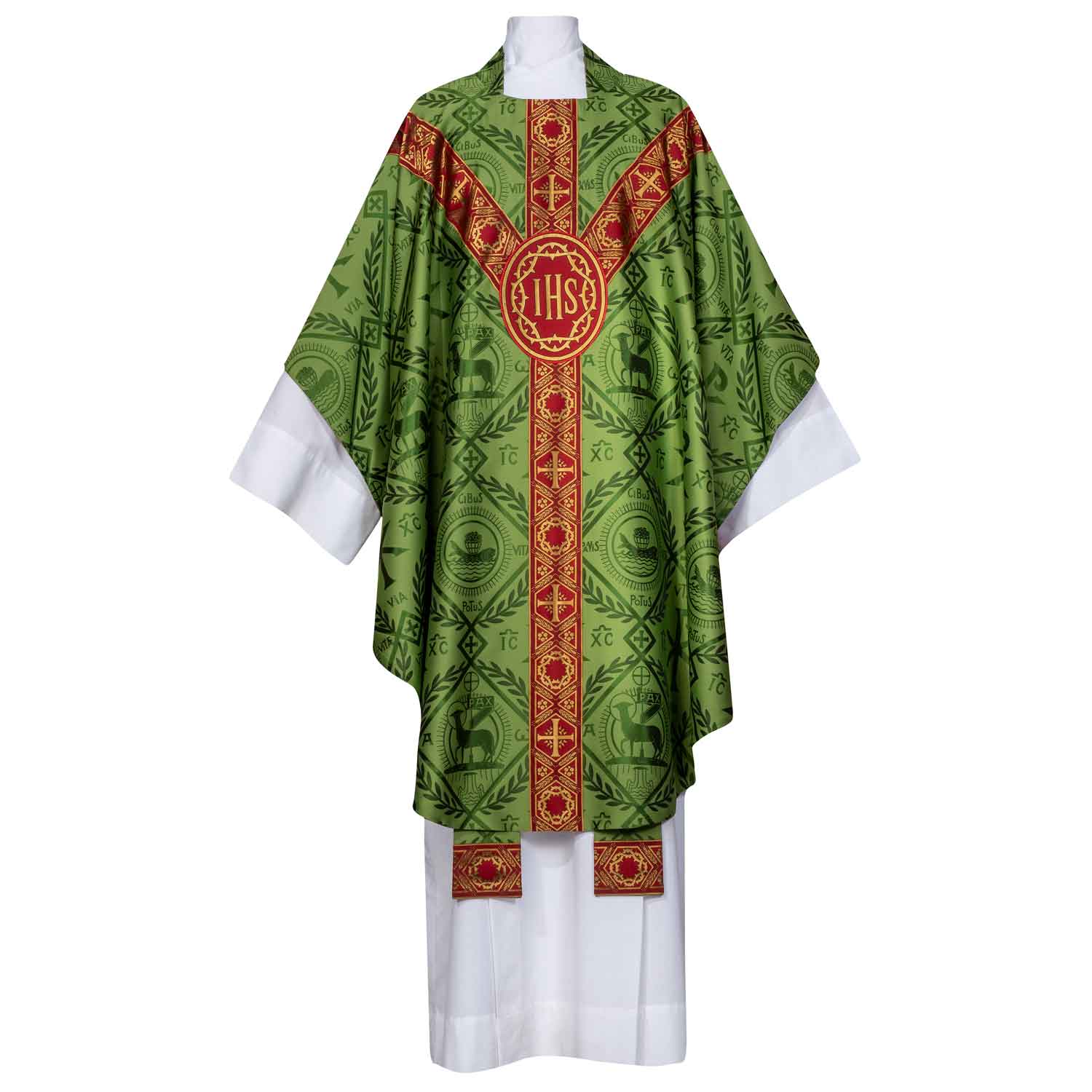 Crown of Thorns Chasuble With 'Y' Orphrey and IHS Monogram