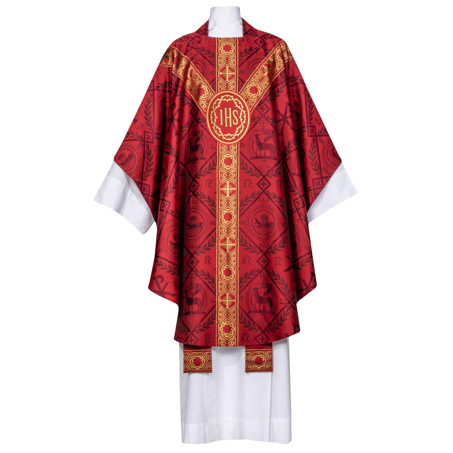 Crown of Thorns Chasuble With 'Y' Orphrey and IHS Monogram