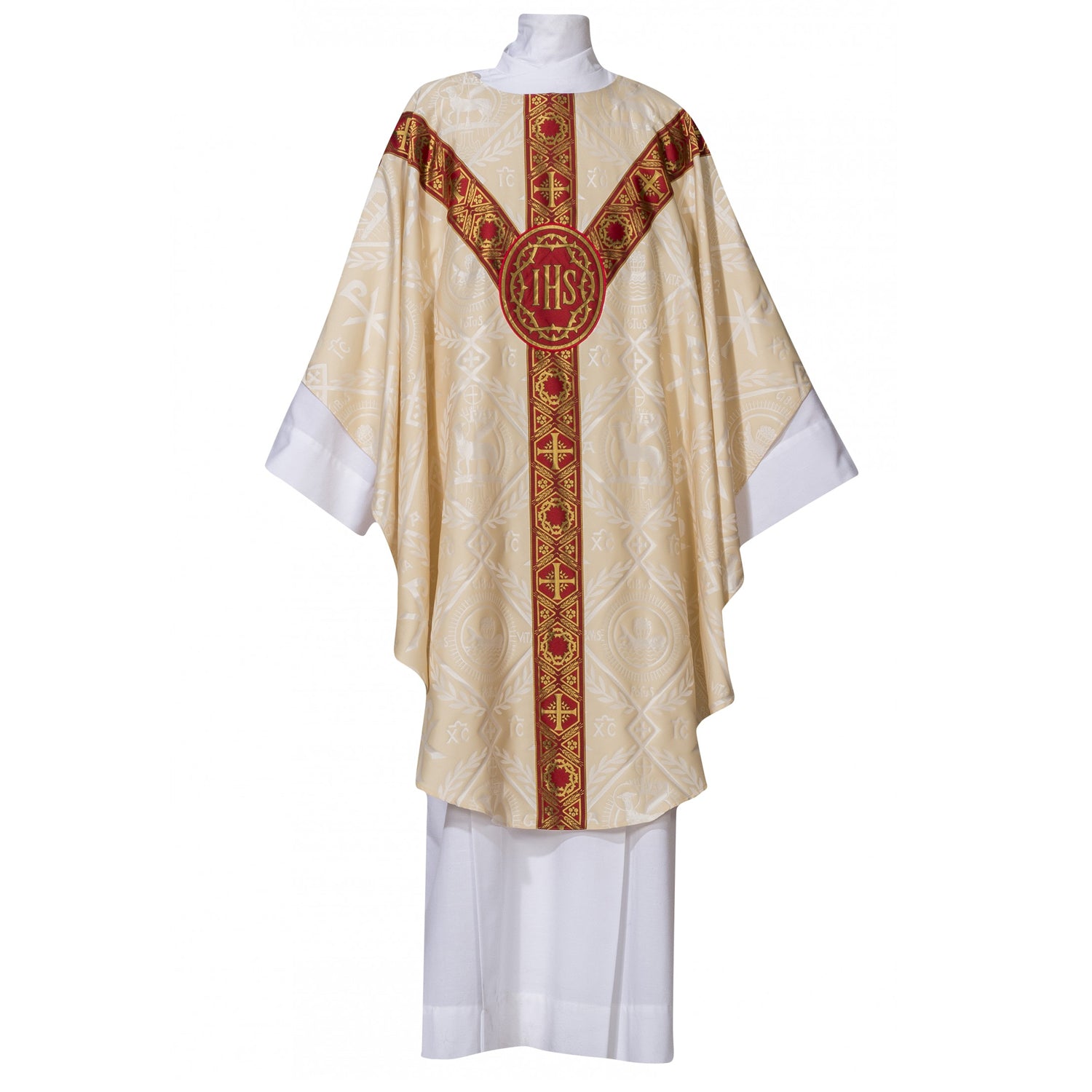 Crown of Thorns Chasuble With 'Y' Orphrey and IHS Monogram