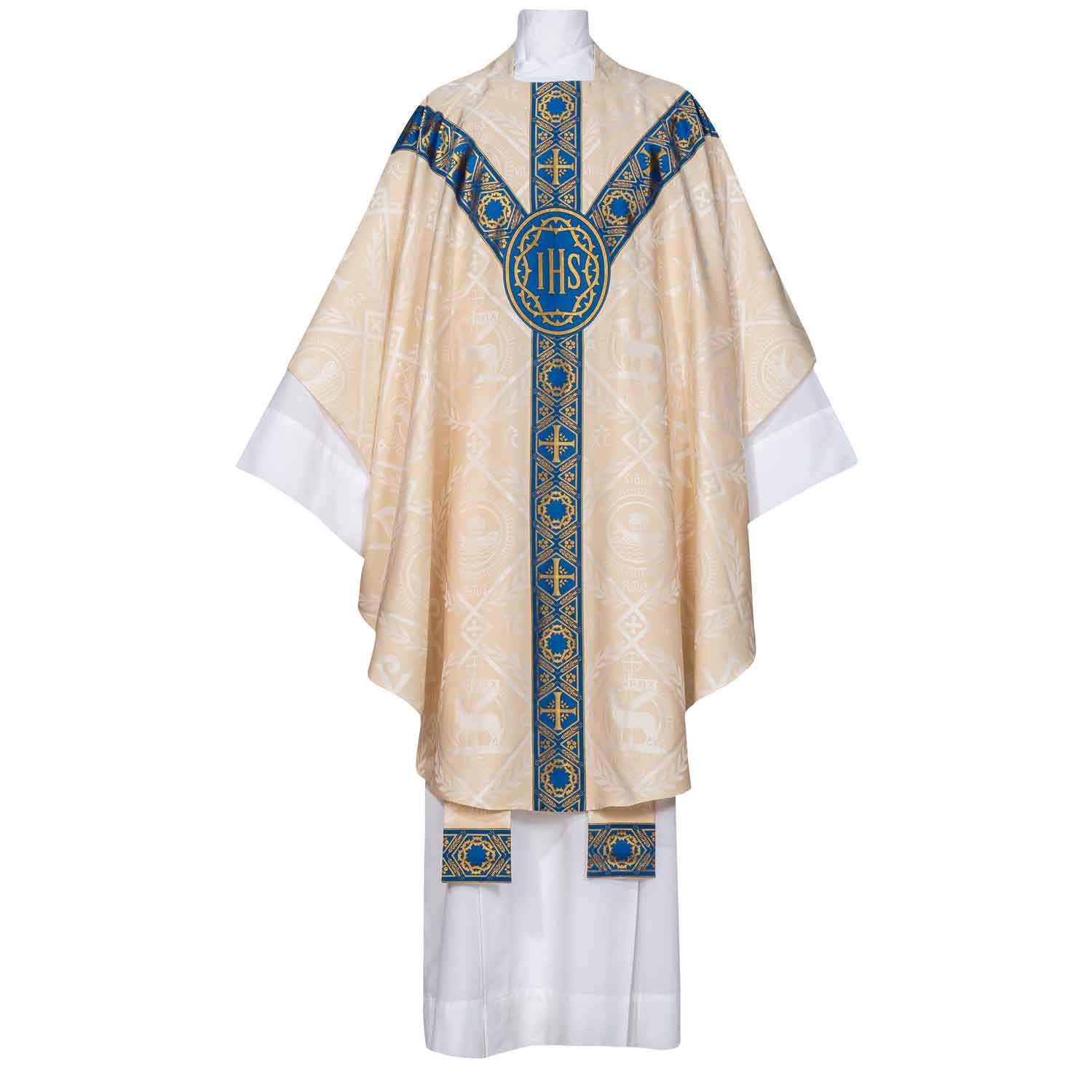 Crown of Thorns Chasuble With 'Y' Orphrey and IHS Monogram