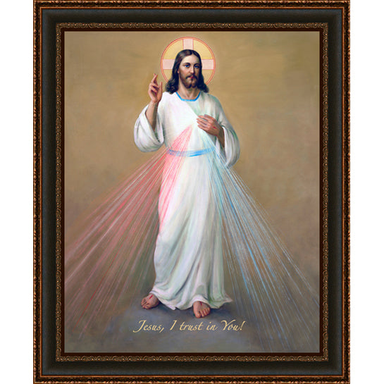 Divine Mercy Framed Art (14" x 21")