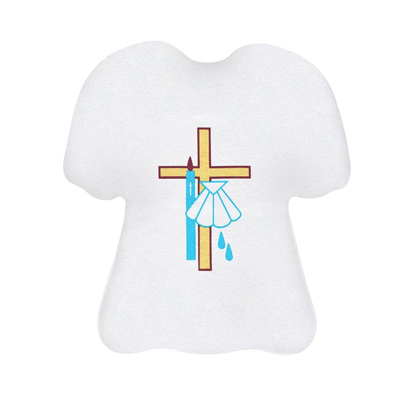 Baptismal Garment with Cross and Shell - 24/pk
