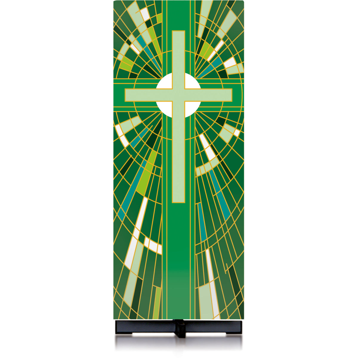 Green Lectern Hanging with Cross Motif 7507