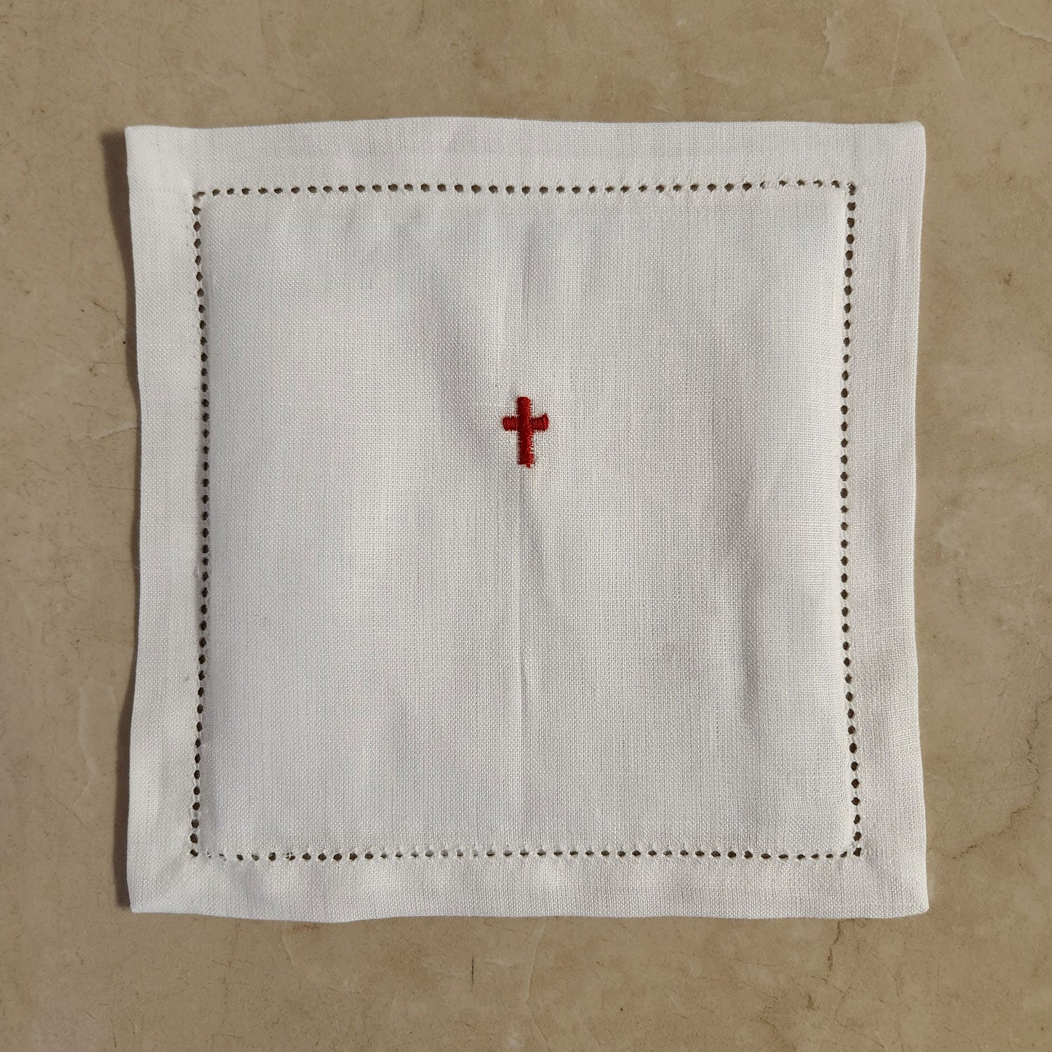 Chalice Pall | 6" x 6" | 100% Pure Linen, hemstitched | pack of 3