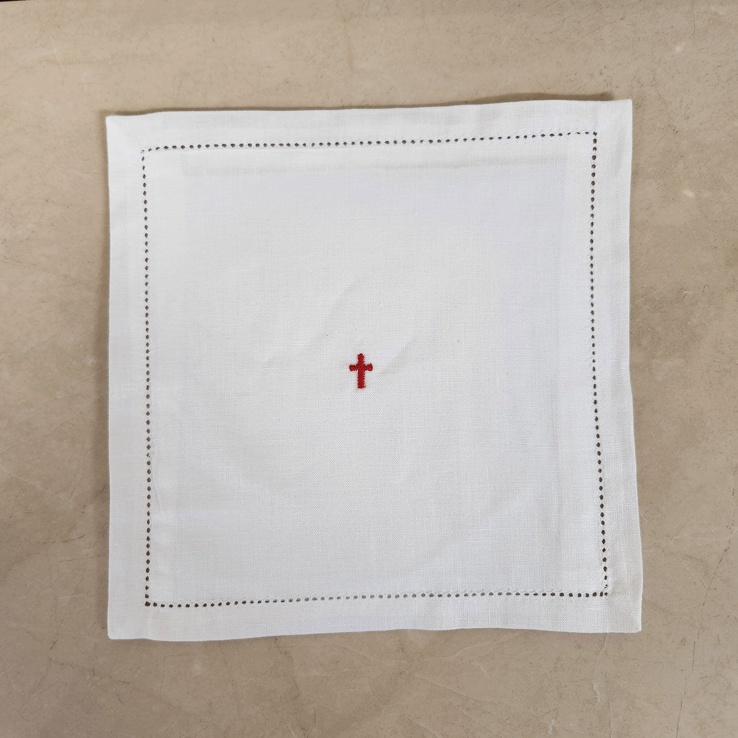 Chalice Pall | 8" x 8" | 100% Pure Linen, hemstitched | pack of 3