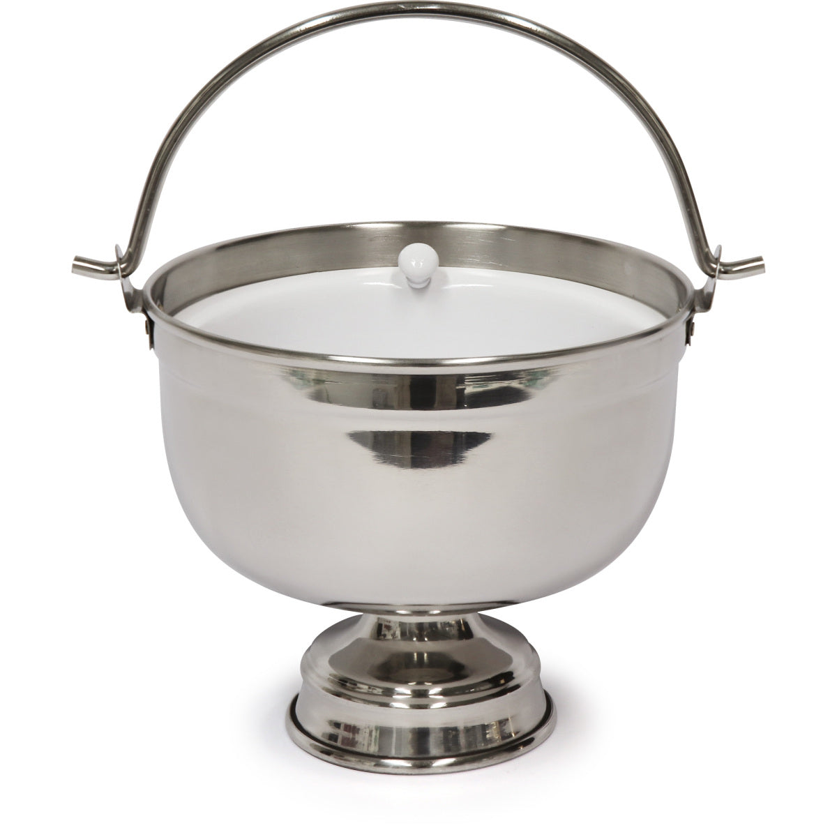 Holy Water Pot | Nickel plated brass