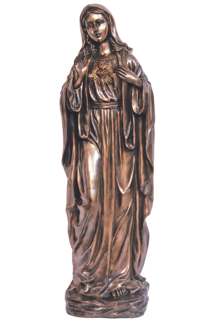 Immaculate Heart of Mary Statue | Cold Cast Bronze | 39 inch