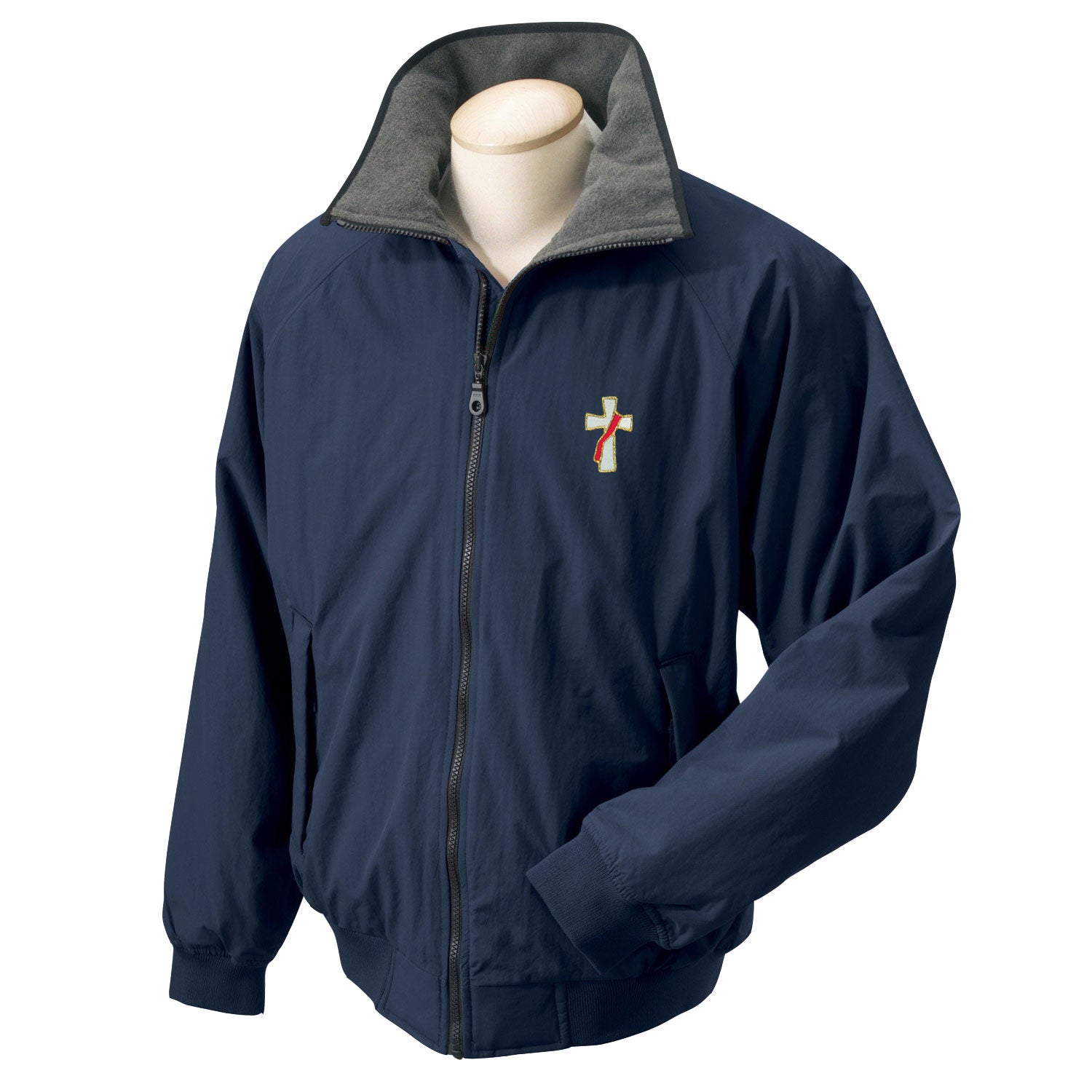 Fleece Lined Jacket Embroidered with Deacon Cross