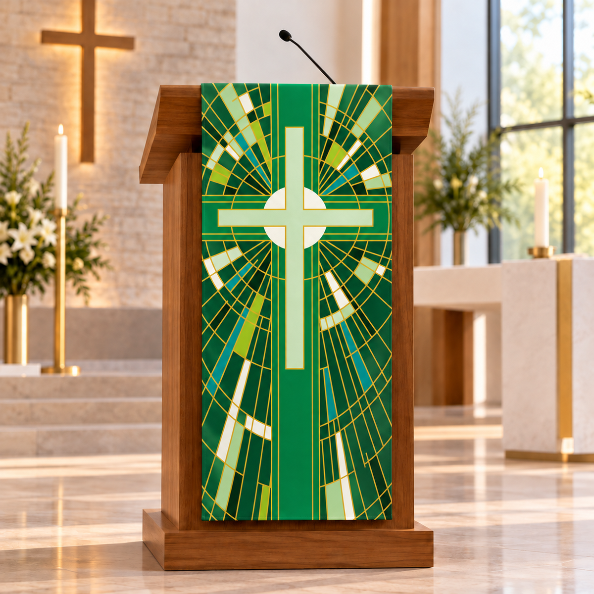 Radiant Cross Lectern Hanging | Slabbinck