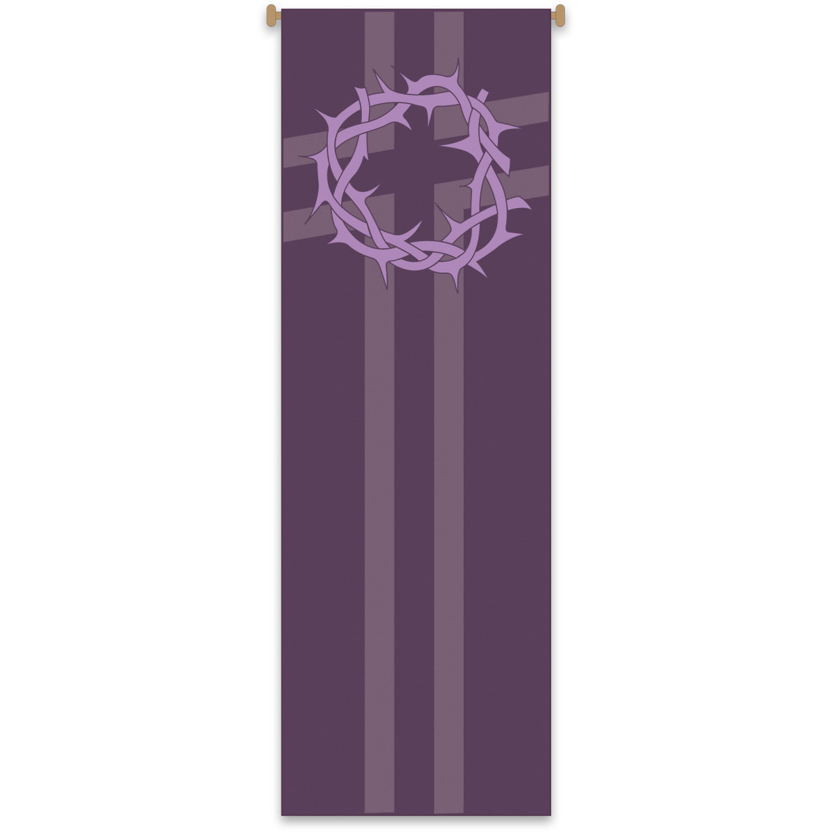 Lenten Banner with Crown of Thorns | 3 x 10