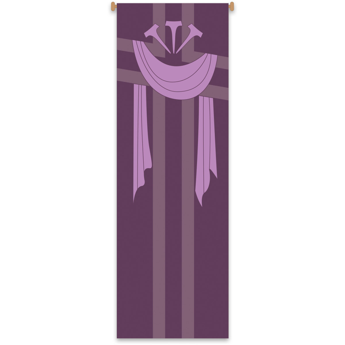 Lenten Banner with Nails and Shroud | 3 x 10