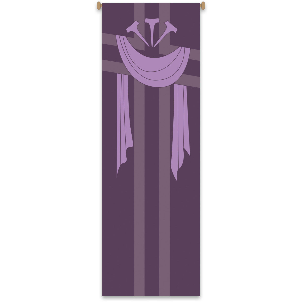 Lenten Banner with Nails and Shroud | 3 x 10