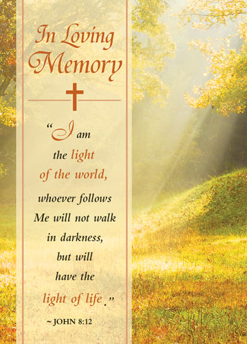 Mass Card for the Deceased | Light of Life | box of 100