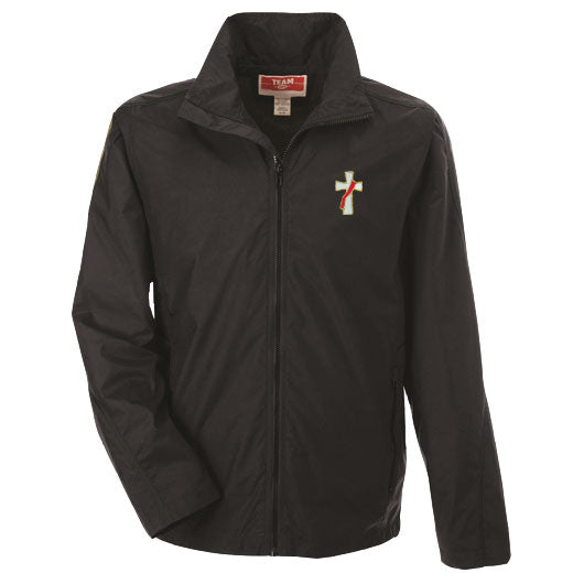 Lightweight Microfiber Jacket with Deacon Cross Embroidery
