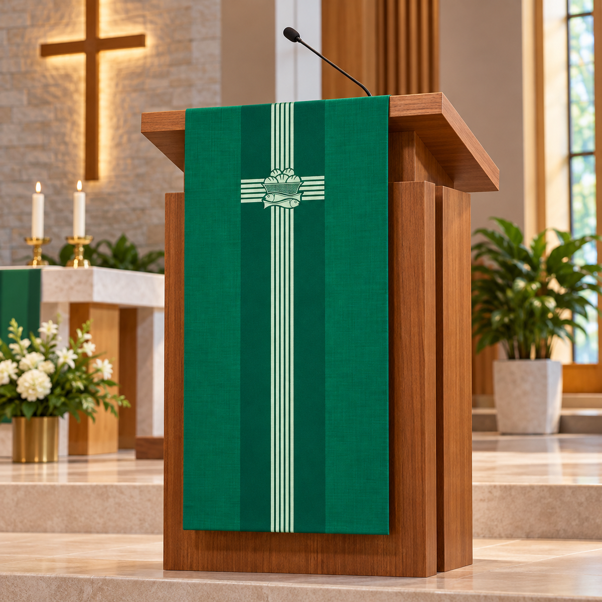Eucharistic Bread & Fish Lectern Hanging | Slabbinck 5113