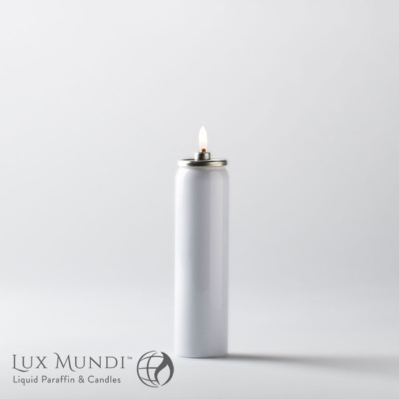 Disposable Oil Burning Candle | 25 Hour Metal | 5-1/4" tall x 1-3/8" diameter | Case of 36