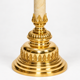 48" Marble Stem Paschal Candlestick – Polished Brass
