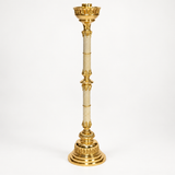 48" Marble Stem Paschal Candlestick – Polished Brass