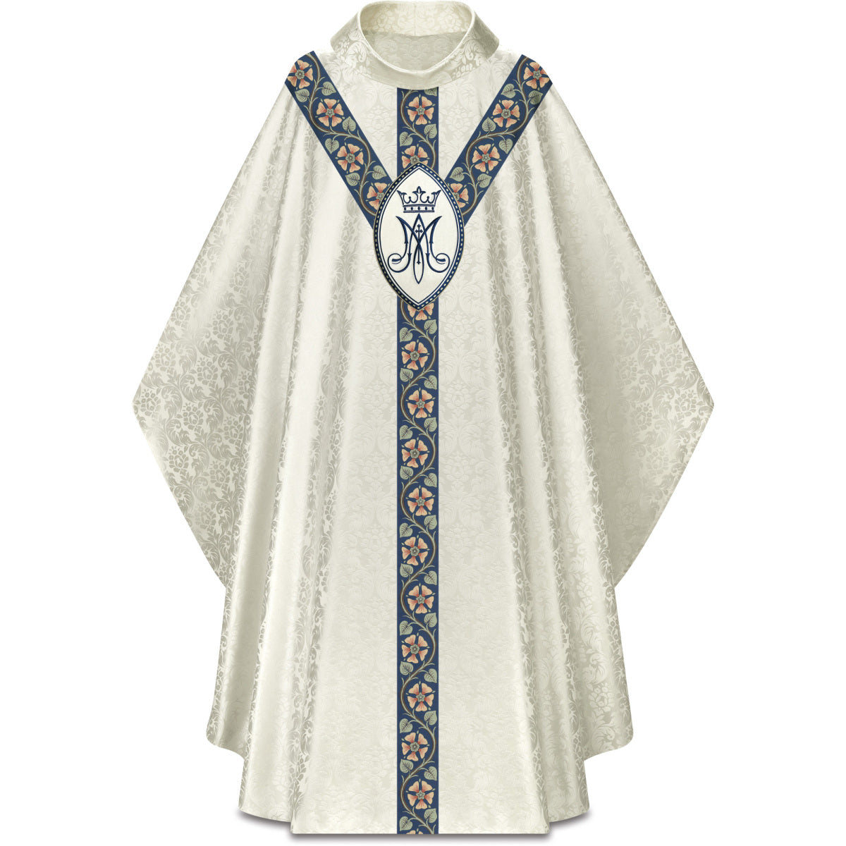 Marian Chasuble on Damask Fabric