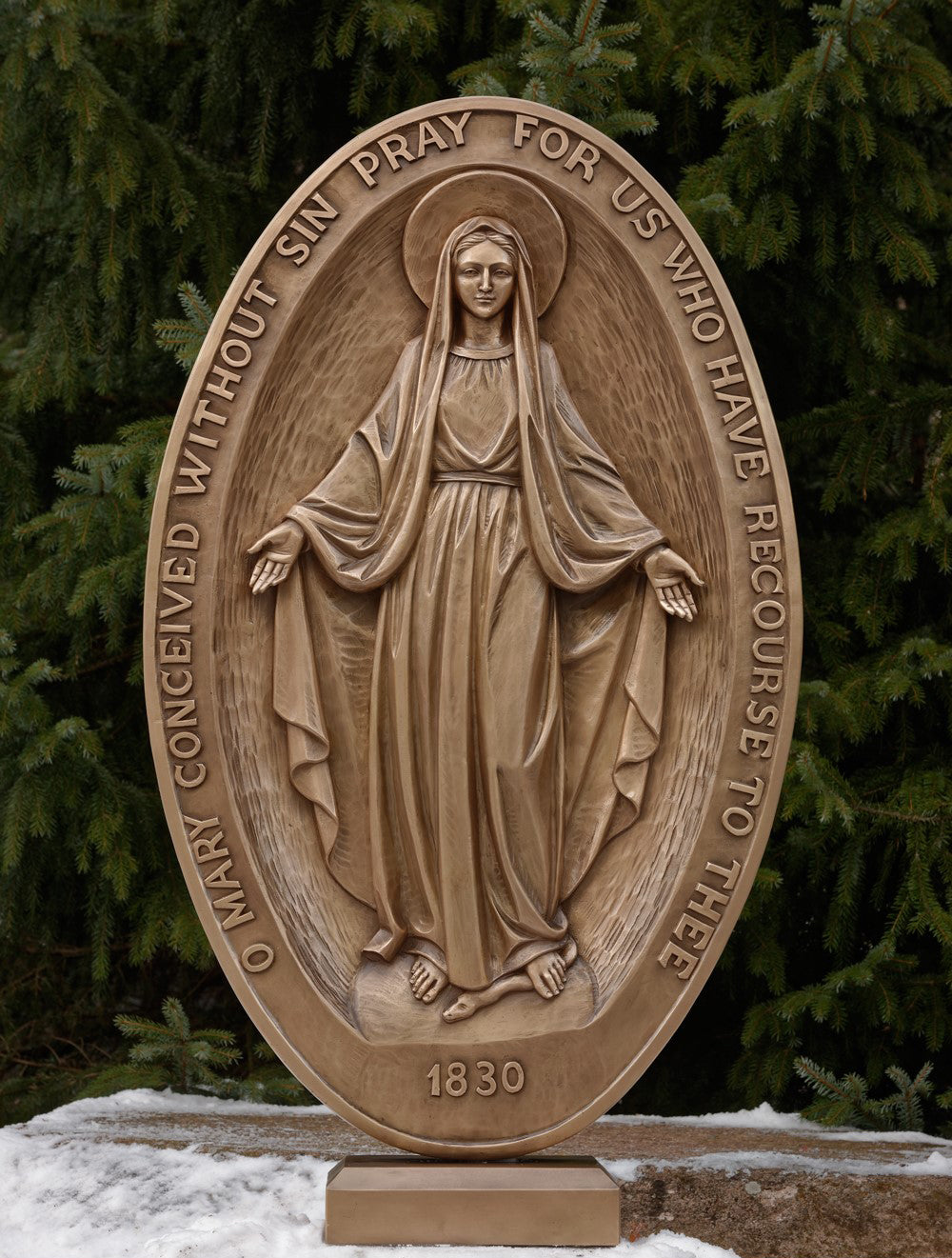 Wood Symbol of the Miraculous Medal