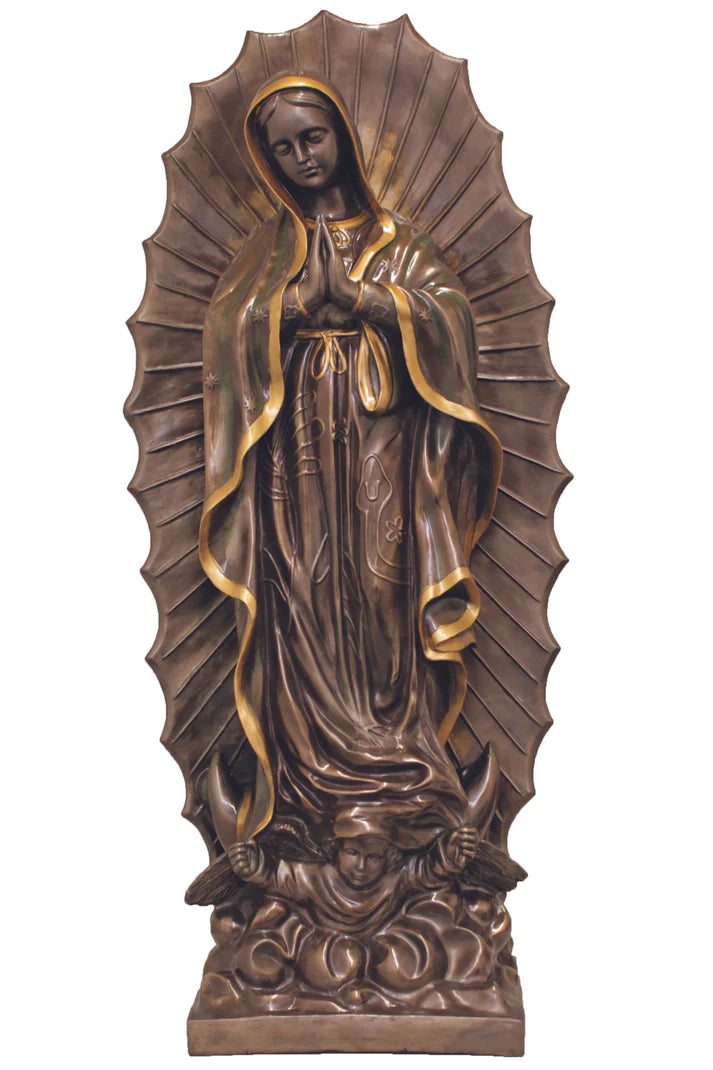 Our Lady of Guadalupe Statue | Cold Cast Bronze | 43 inch