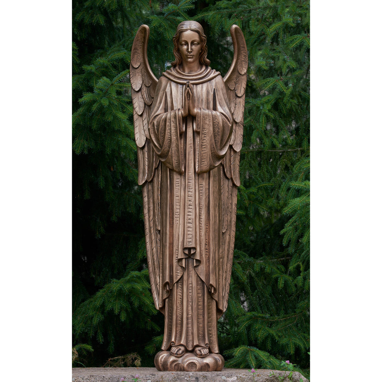 Outdoor Statue of a Praying Angel - 66"