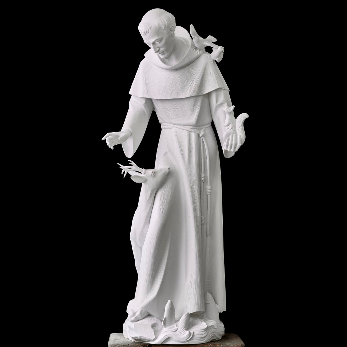 Outdoor Statue of Saint Francis of Assisi with Animals - 60"