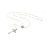 Mother of Pearl Rosary with St. Benedict Medal – Handcrafted in Bethlehem