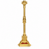 48" Baroque Paschal Candlestick – Polished Brass | Adrian Hamers