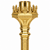 48" Baroque Paschal Candlestick – Polished Brass | Adrian Hamers