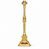 48" Baroque Paschal Candlestick – Polished Brass | Adrian Hamers