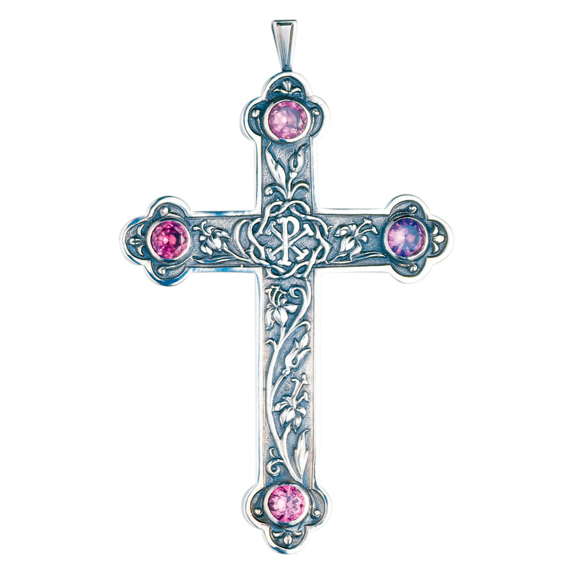 Pectoral Cross with Chi Rho and Lillies