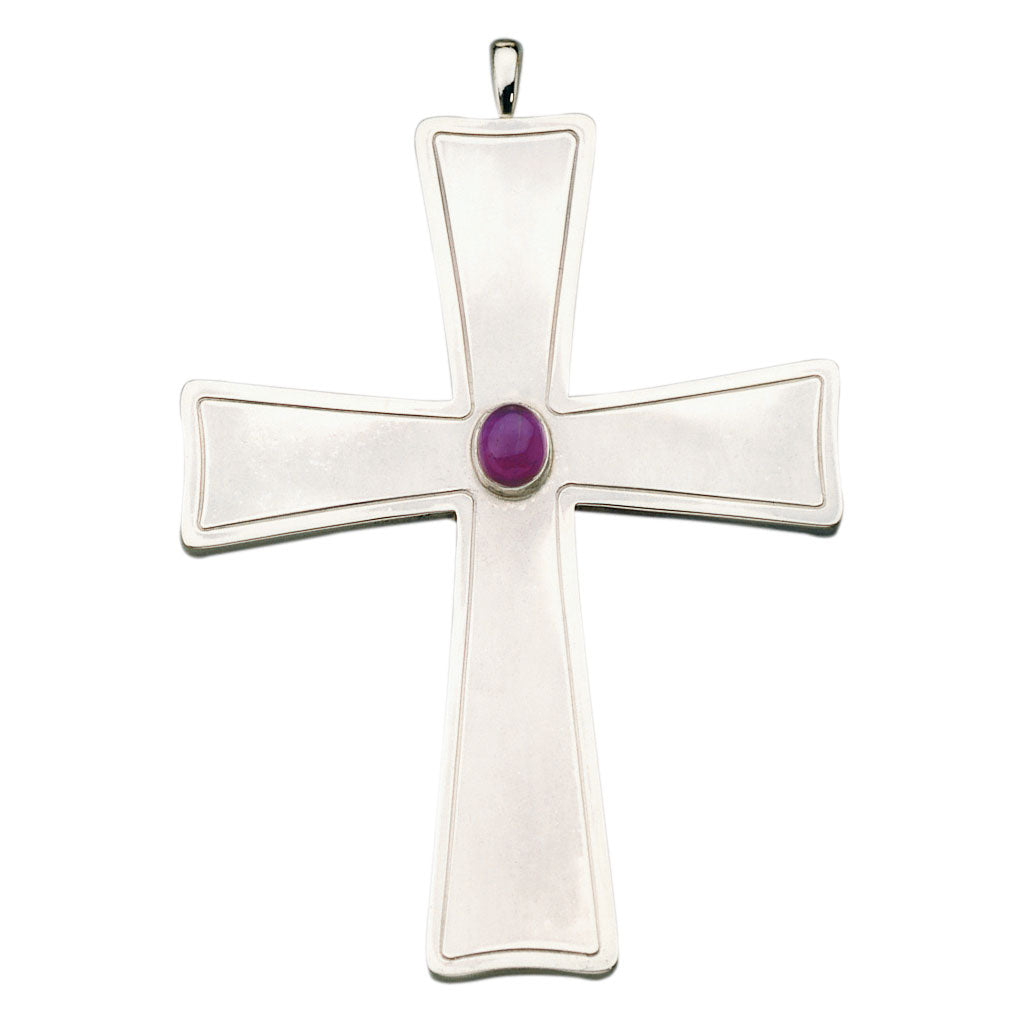 Pectoral Cross | Silverplated with Amethyst