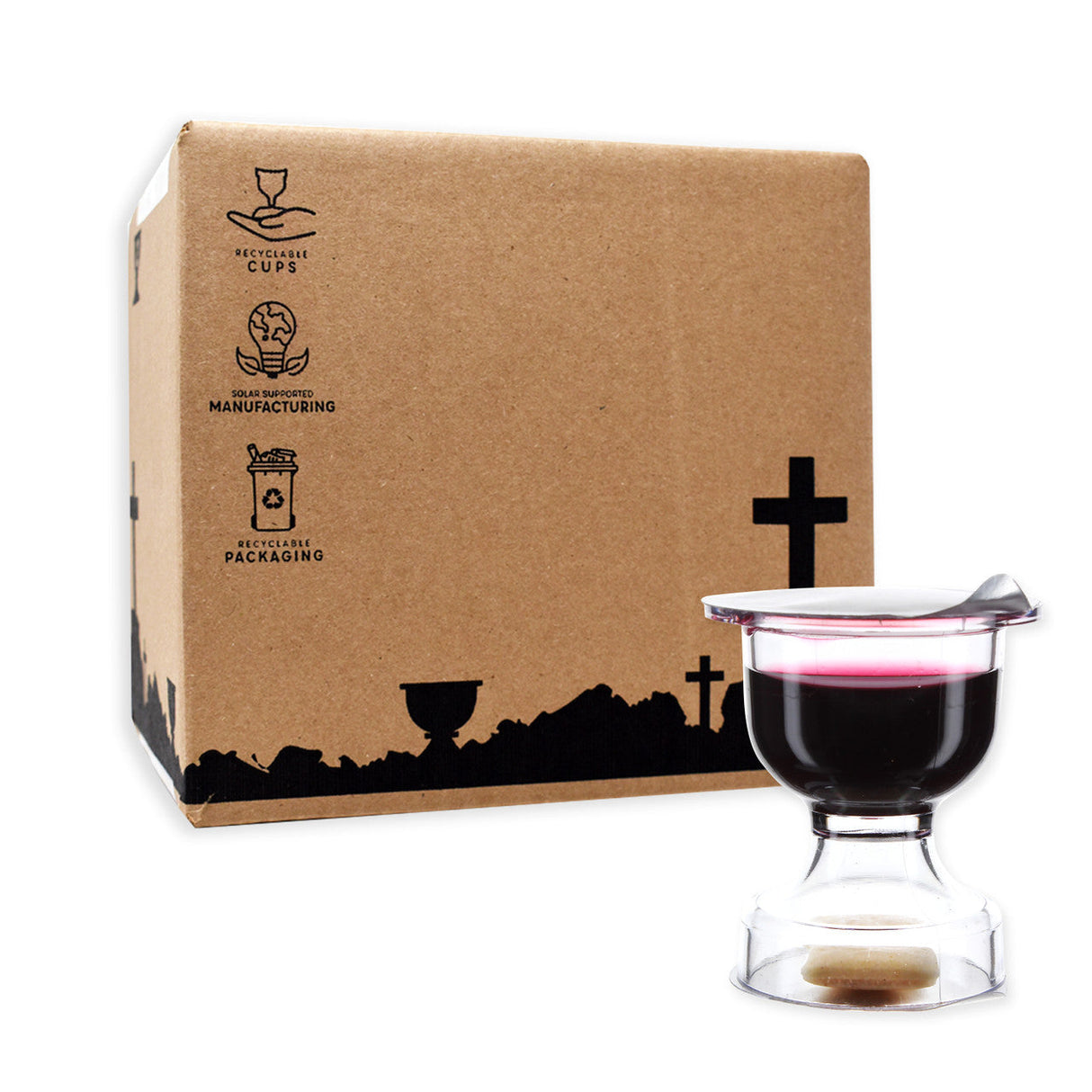 Prefilled Communion Chalice | Gluten Free Bread and Concord Juice