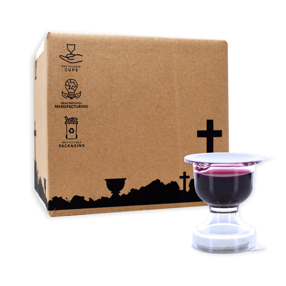 Prefilled Communion Chalice Whole Wheat Bread and Concord Juice