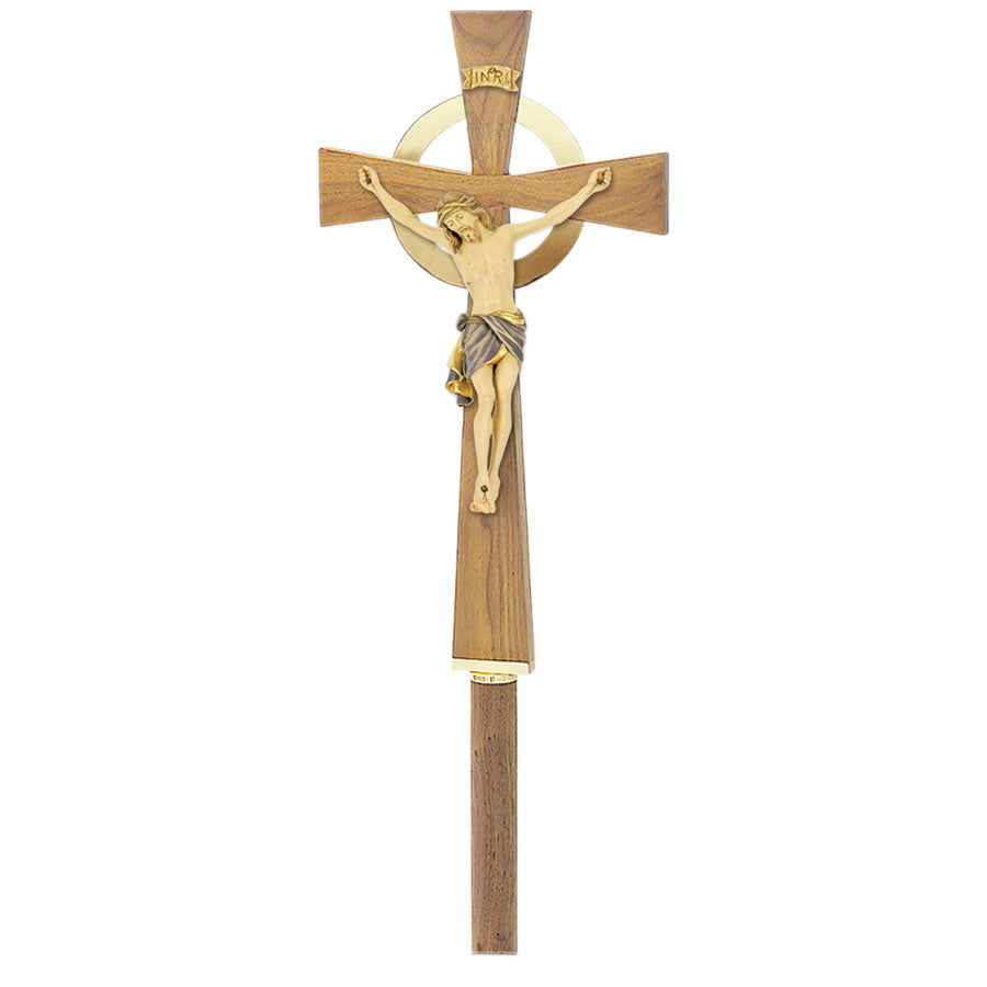 Processional Crucifix with Wood Corpus