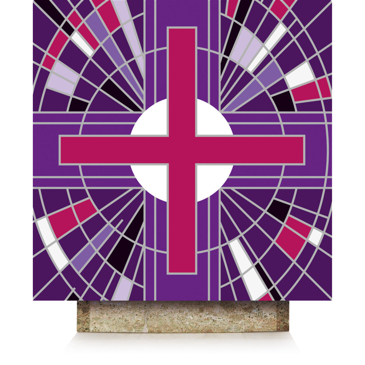 Purple Altar Cover with Cross Motif 7508