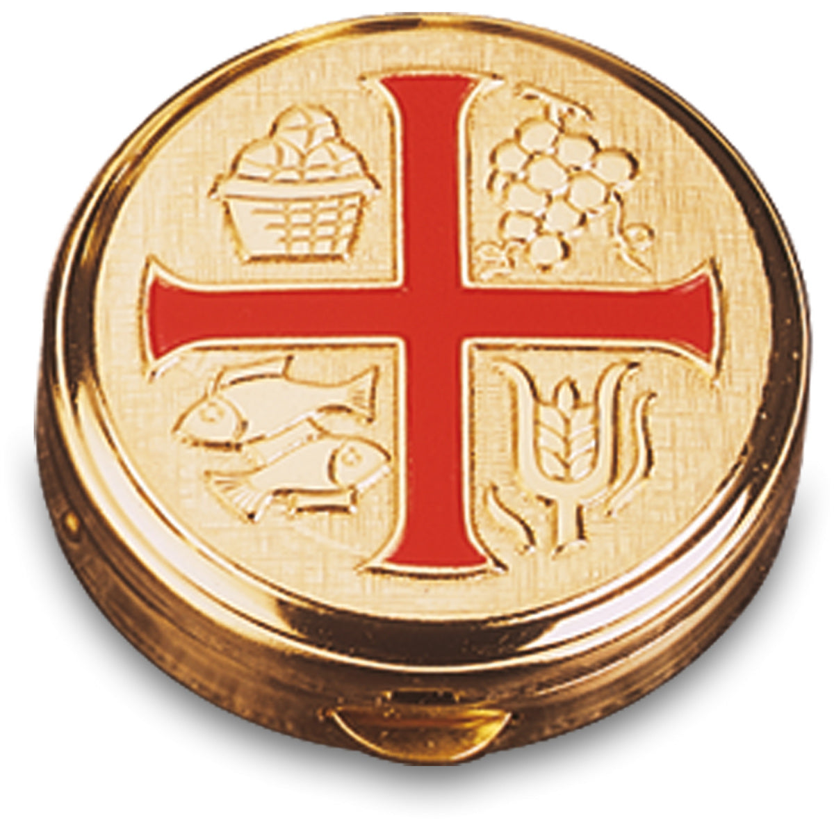 Pyx with Bread, Fish, Grapes Motif