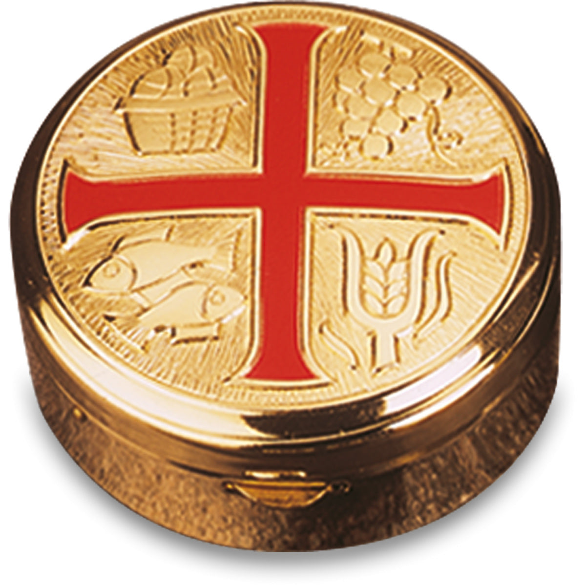 Pyx with Bread, Fish, Grapes Motif