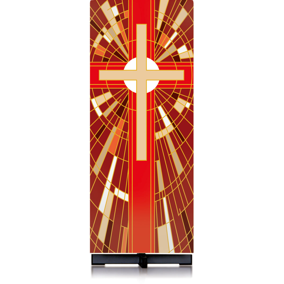 Red Lectern Hanging with Cross Motif 7506