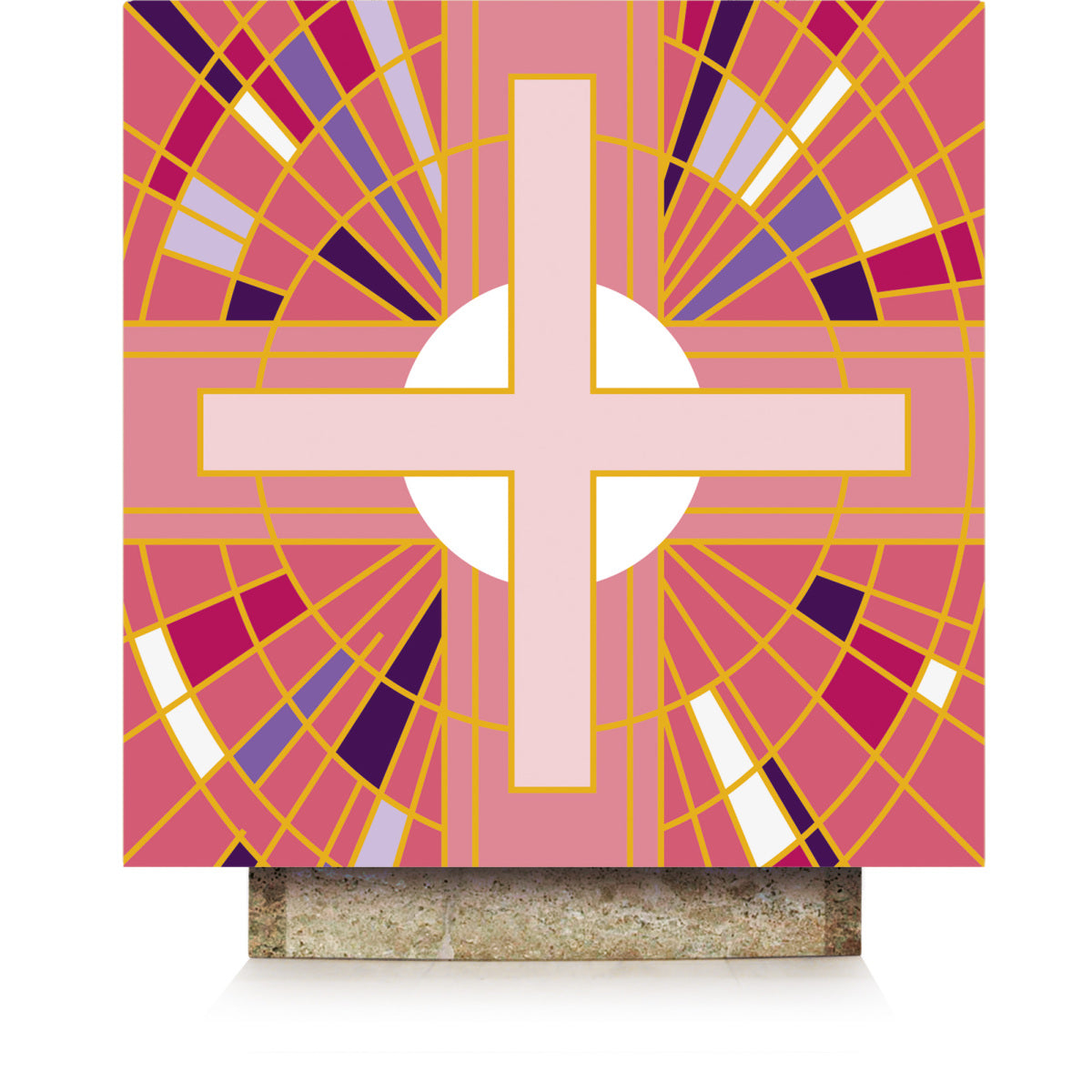 Rose Altar Cover with Cross Motif 7509