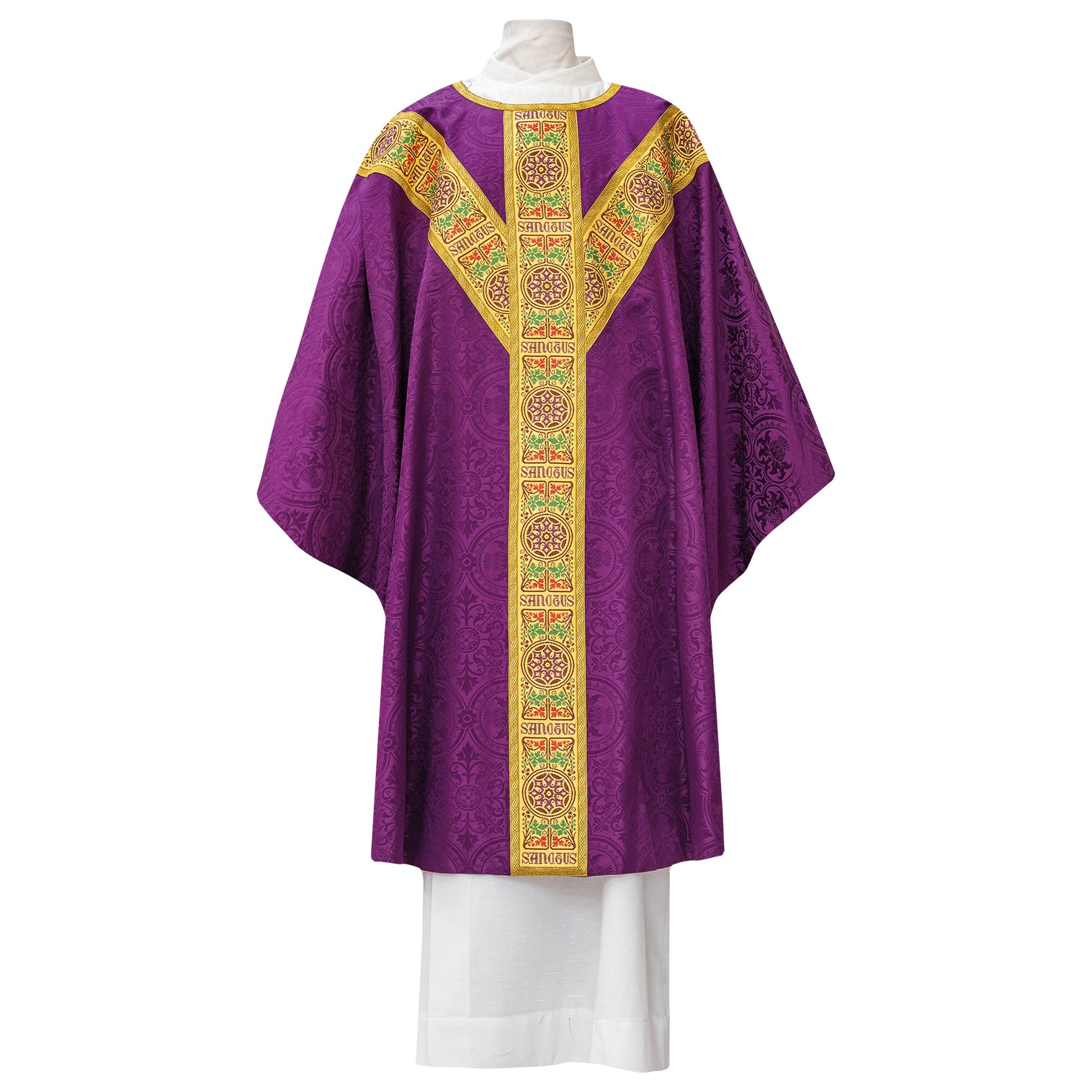 Wool Damask Chasuble with Sanctus Brocade - Arte/Grosse