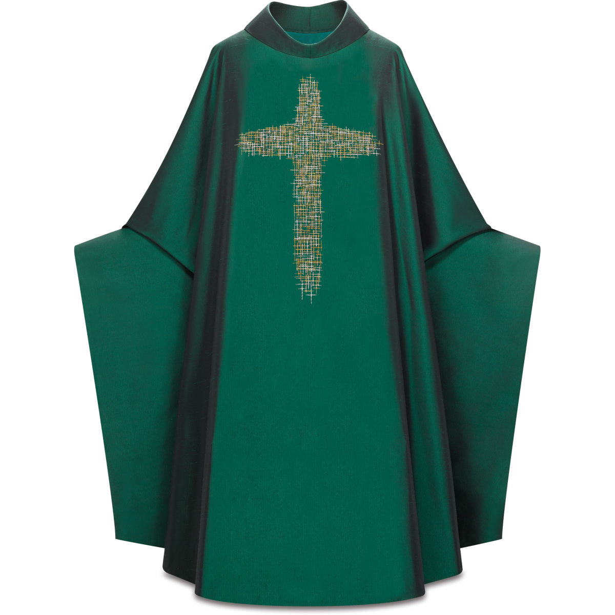 Silk Chasuble with Embroidered Crosses