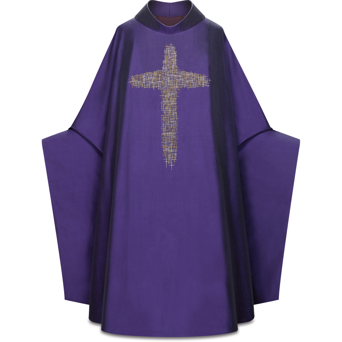Silk Chasuble with Embroidered Crosses