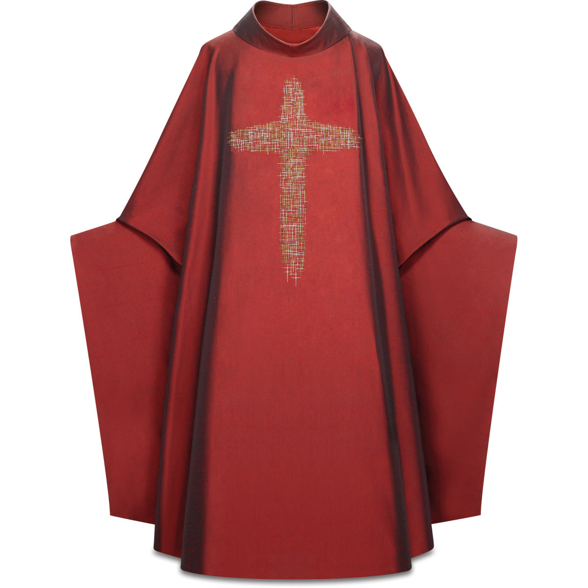 Silk Chasuble with Embroidered Crosses