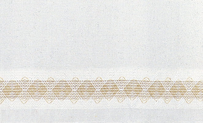 Washable Altar Cloth in Blended Linen with Gold Embroidery - Cathedral - up to 67" width